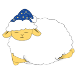 Home 1 Sleep health education sheep illustration
